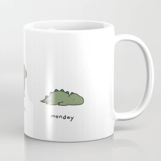 lazy monday cute mug for office