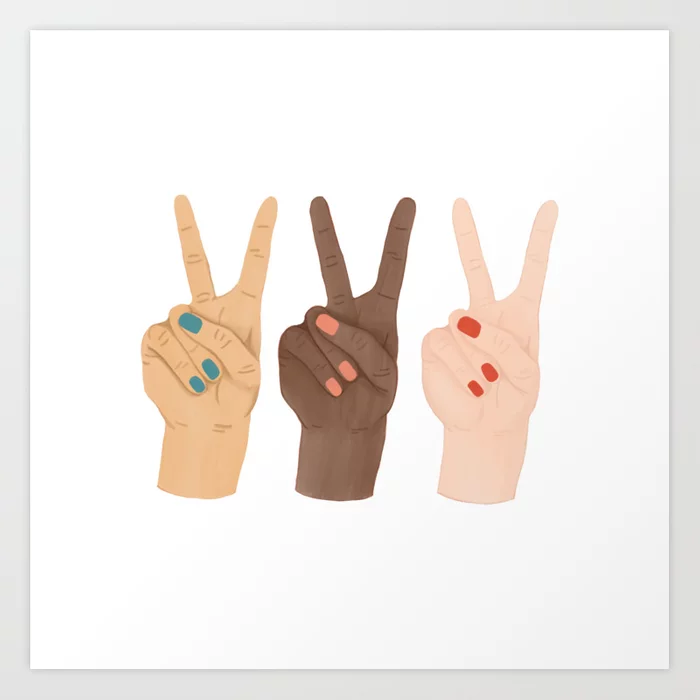 Peace Hands Art Print